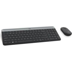 Logitech MK470 Slim Wireless Combo - 920-009435 Türkçe Q Kablosuz Klavye Mouse Seti - Siyah