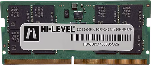 Hi-Level 32GB DDR5 5600MHz CL46 1.1V SODIMM Notebook RAM HLV-SOPC44800D5/32G