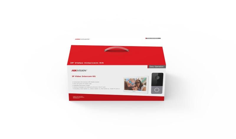 Hikvision DS-KIS607-S(O-STD) IP Video Interkom Seti (7'' Ekranlı, 2MP Kamera, PoE, Wi-Fi)