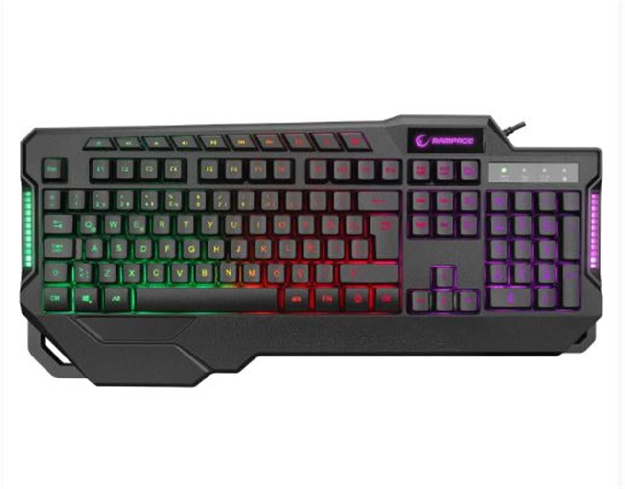 Rampage KB-R46 CARISMA Rainbow Aydınlatmalı USB Kablolu Q Klavye Gaming Oyuncu Klavyesi