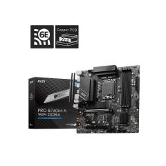 MSI PRO B760M-A WIFI DDR4 5333MHz Intel LGA1700 Soket mATX Anakart (12., 13. ve 14. Nesil Intel İşlemci Uyumlu, 2x HDMI, 2x DisplayPort, 2x M.2, USB 3.2, Wi-Fi, Bluetooth, TPM, 4x DDR4 RAM Desteği)
