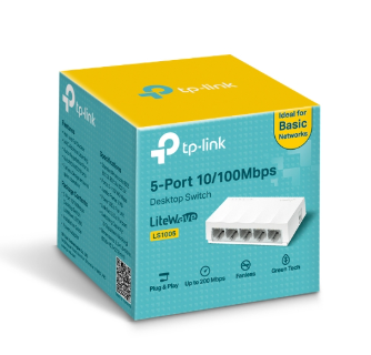 TP-LINK LS1005 5 Port 10/100Mbps Unmanaged Desktop Switch Fast Ethernet Ağ Dağıtım Anahtarı