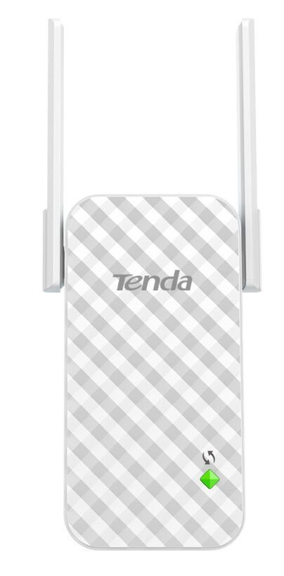Tenda A9 Wireless N300 300 Mbps 2×3 dBi Harici Antenli Prize Takılan Tek Bant (2.4 GHz) Menzil Genişletici Universal Repeater Beyaz/Gri