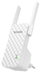 Tenda A9 Wireless N300 300 Mbps 2×3 dBi Harici Antenli Prize Takılan Tek Bant (2.4 GHz) Menzil Genişletici Universal Repeater Beyaz/Gri