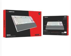Rampage BERU Beyaz 2.4G / Bluetooth / Kablolu Üç Modlu Slim Mekanik Red Switch RGB Gaming Klavye