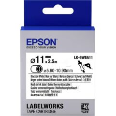 Epson LK-4WBA11 Beyaz Üzeri Siyah Makaron (5,6-10,9 mm çap) 2,5Metre