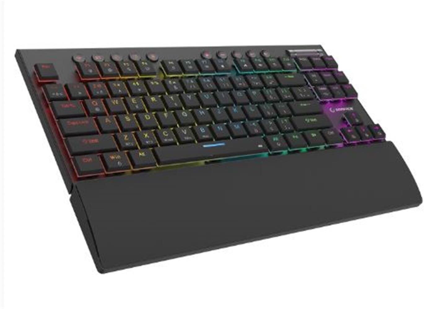 Rampage BERU Siyah 2.4G / Bluetooth / Kablolu Üç Modlu Slim Mekanik Red Switch RGB Gaming Klavye