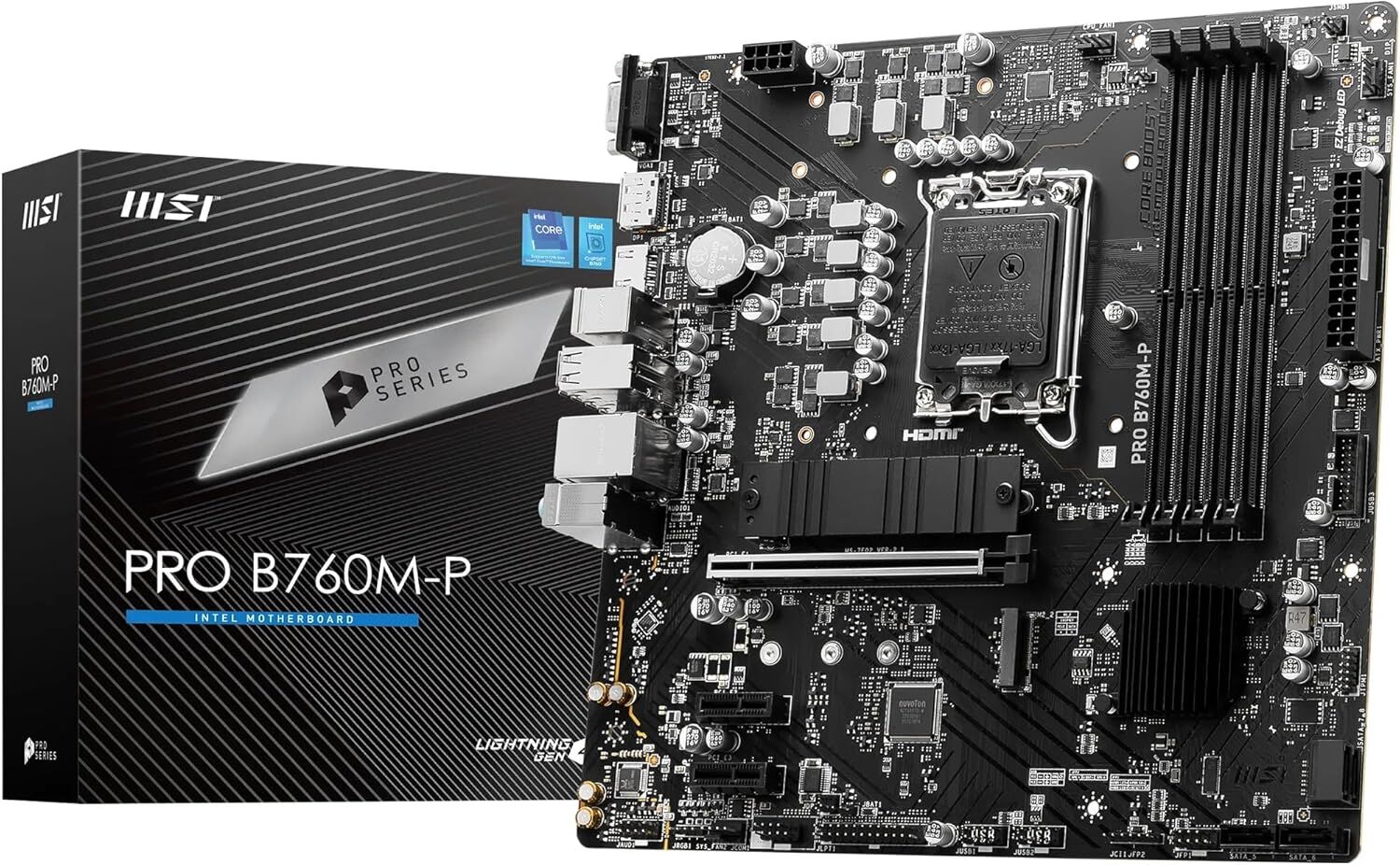 MSI PRO B760M-P DDR5 LGA1700 Intel B760 Chipset 6800MHz(OC) Micro-ATX Anakart