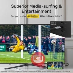 UNITEK USB-C 3.2 KABLO 2MT 5GBPS, 100W PD, 4K&60Hz  (C14091ABK)