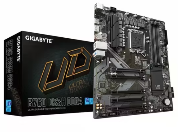 Gigabyte B760 DS3H DDR4 Intel B760 Chipset LGA1700 Soket ATX Anakart HDMI DisplayPort USB 3.2 M.2 NVMe