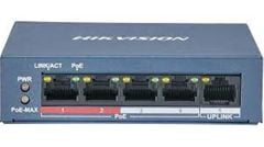 Hikvision DS-3E0105P-E-M(B) 4 PORT 10-100 4 PORT POE 35W Yönetilemez Switch