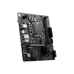 MSI PRO H610M‑E DDR5 5600 MHz Intel H610 Chipset DDR5 2‑DIMM 96 GB LGA 1700 Micro‑ATX Anakart, 1x VGA (D‑Sub), 1x HDMI, 1x M.2 (PCIe 4.0/Gen3), 2x USB 3.2 Gen1, 4x USB 2.0, Intel Gigabit LAN, Realtek ALC897 7.1 Audio