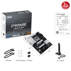 Asus PRIME X870-P WIFI AMD X870 AM5 DDR5 8000MHz (OC) HDMI DP M.2 ATX Anakart