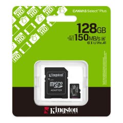 Kingston 128GB Canvas Select Plus MicroSDXC Class 10 UHS-I U1 V10 A1 Hafıza Kartı (SDCS3/128GB)