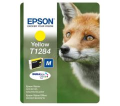 Epson T1284 (Fox) Sarı (Yellow) Orijinal Mürekkep Kartuşu - C13T12844022 (Stylus SX125 / SX425 / BX305)