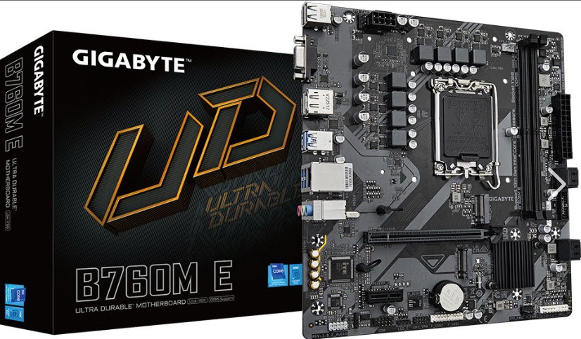 GIGABYTE B760M-E DDR5 Intel B760 Chipset LGA1700 Soket DDR5 RAM Destekli HDMI VGA DisplayPort USB mATX Anakart