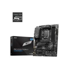 MSI PRO B760‑P DDR4 II 5333 MHz Dual‑Channel DDR4 128 GB 2x M.2 Gen4 x4 RAID 4x SATA USB 3.2 Gen 2 Type‑C HDMI 2.1 DisplayPort 1.4 Realtek 2.5 Gb LAN ATX Anakart (Intel B760, LGA 1700, 12./13./14. Nesil)