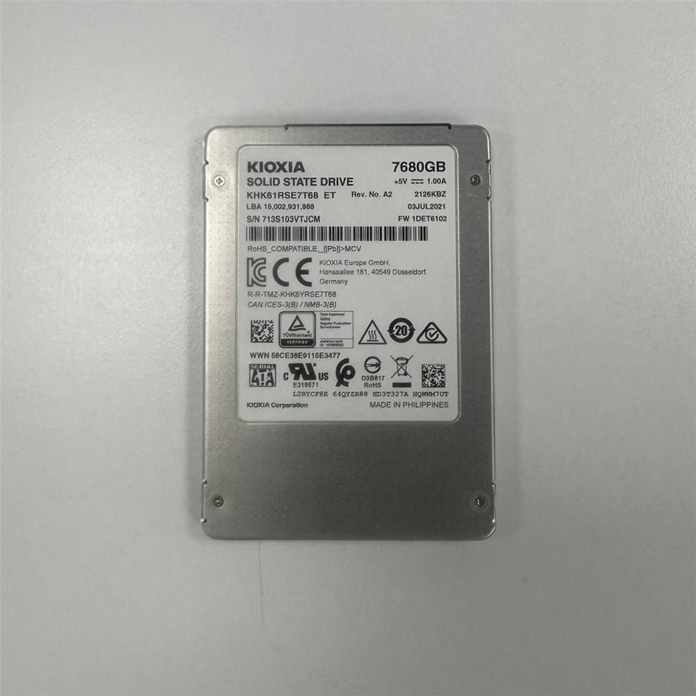 Kioxia 7.68TB 2.5'' SATA III Server SSD 550MB Okuma - 530MB Yazma DWPD:1