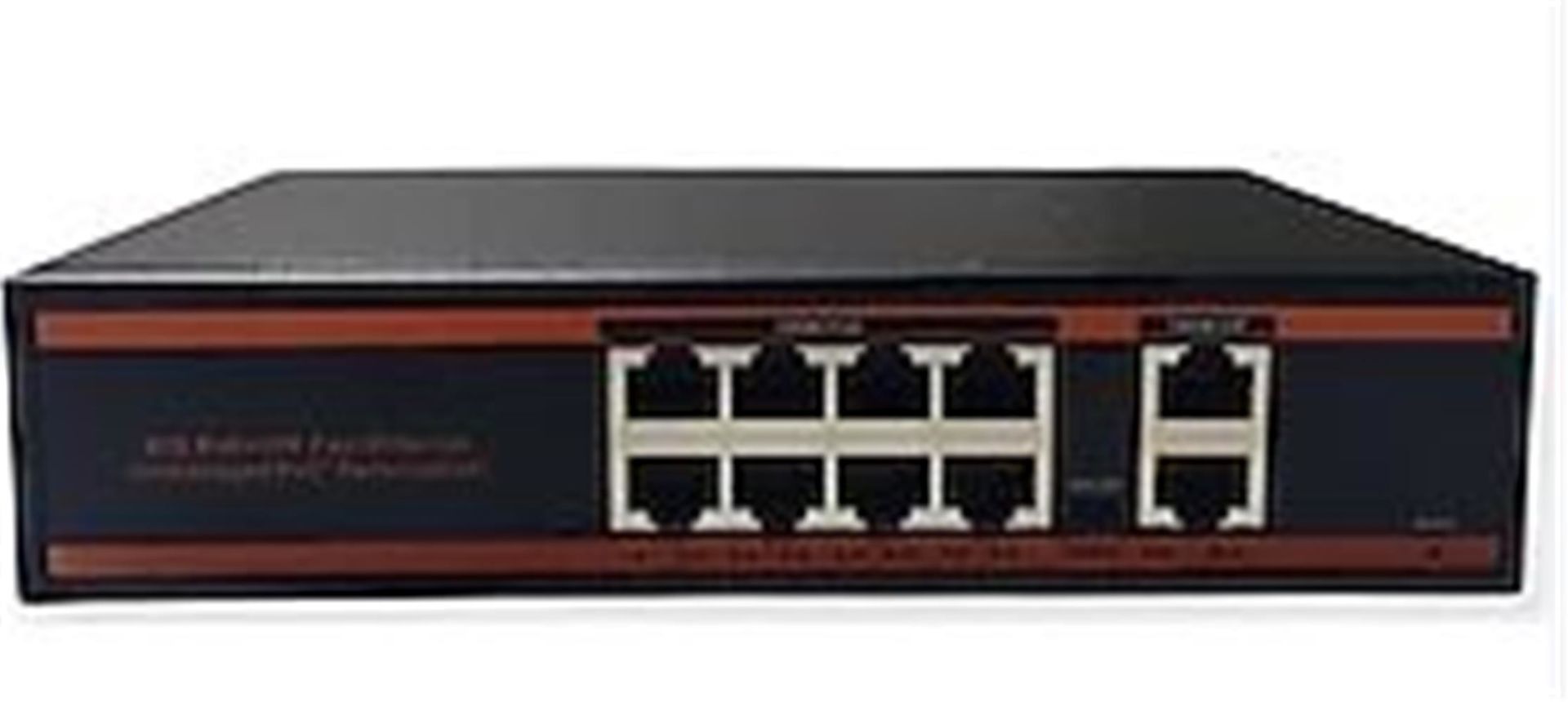 Nova ND1P802LG 8 Port Poe+ 10-100 Mbps 2 Port 10-100-1000 Mbps Uplink Switch 150W