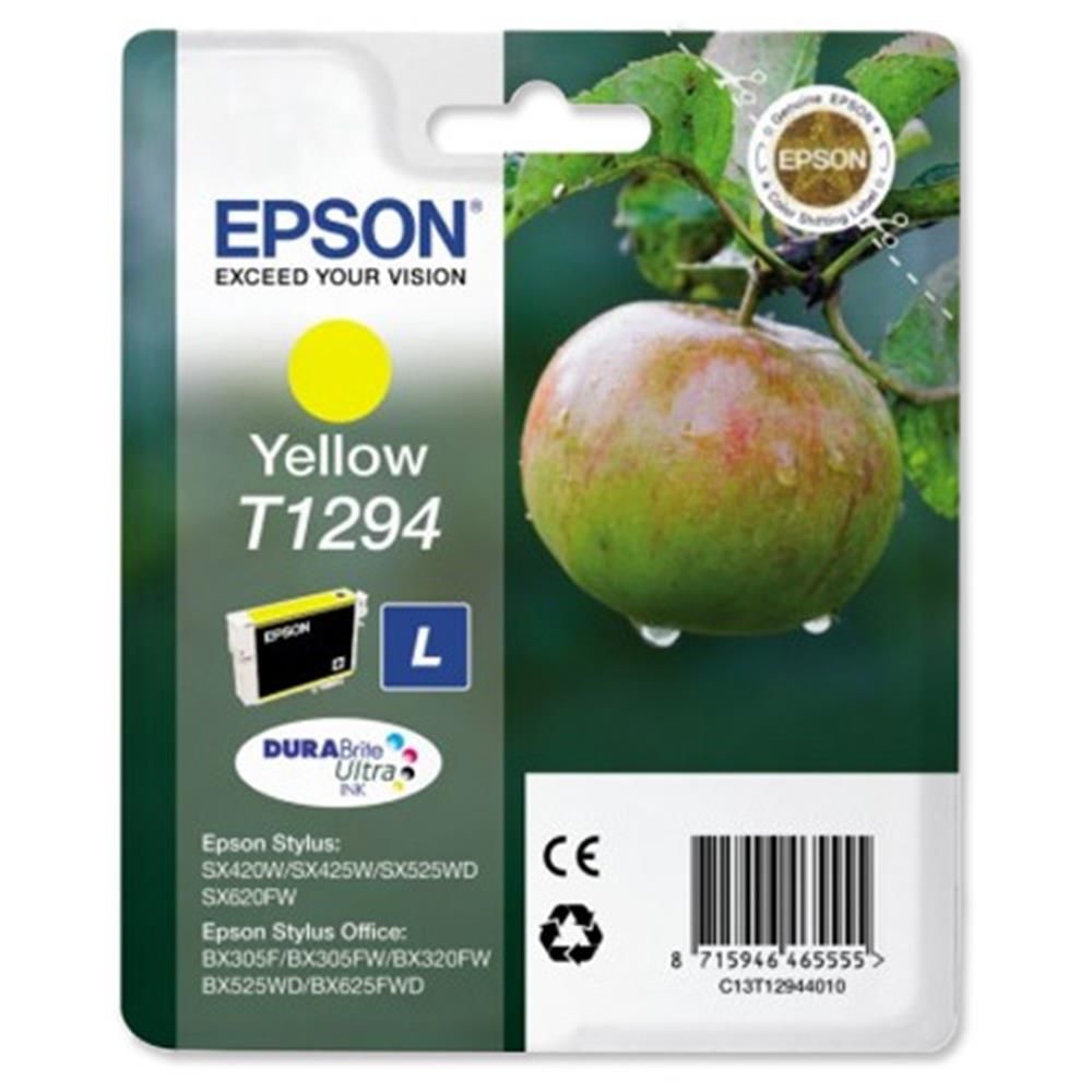 Epson T1294 Apple Yellow (Sarı) L Orijinal Mürekkep Kartuşu (C13T12944022)