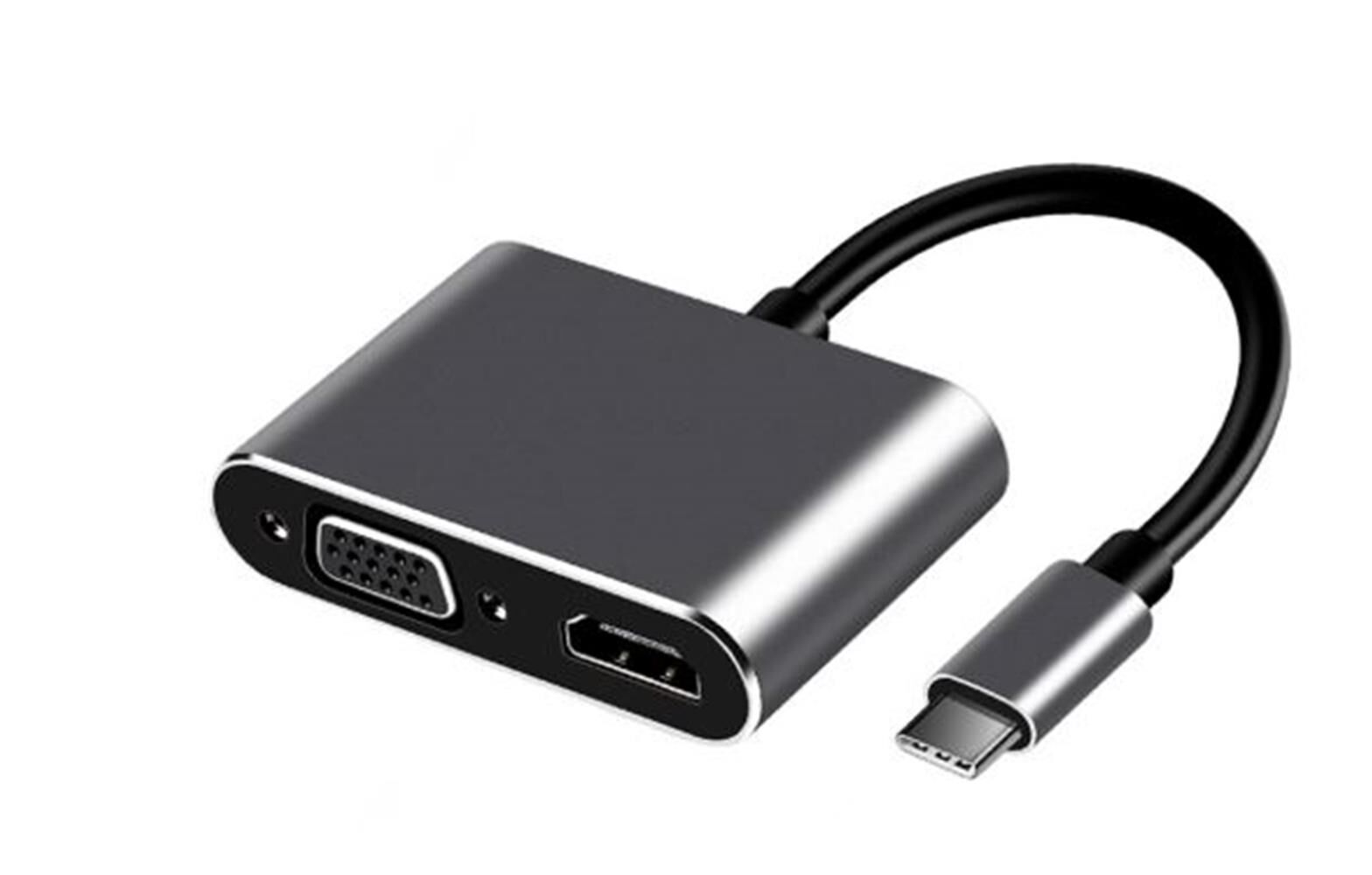 Frisby FA-7678C 2 in 1 USB-C Hub - HDMI 4K + VGA Full HD Görüntü Dönüştürücü Adaptör