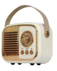 Mikado MD-24BT Echoes 3W 800mAh Beyaz Usb+TF Kart+Bluetooth Destekli Klasik Retro Müzik Kutusu