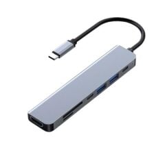 FRISBY FA-7684C 7-in-1 USB-C Hub - USB-C, HDMI, SD-TF, USB 3.0, PD