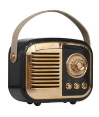 Mikado MD-24BT Echoes 3W 800mAh Siyah Taşınabilir Bluetooth/USB/TF Kart Destekli Retro Müzik Kutusu