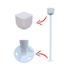 KameraKutusu TRK-150+154B 1,5 Metre Metal Kamera Direği Beyaz ( TRK-154 Dahil )