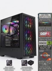Maksimum Sistem | Ryzen 5 9600X | RTX 5060 8GB | DDR5 Gaming PC 