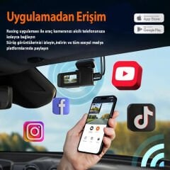 Rexing C2 2K QHD WiFi Akıllı Araç Kamerası (32GB Micro SD Kart Dahil)