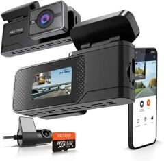 Rexing C2 2K QHD WiFi Akıllı Araç Kamerası (32GB Micro SD Kart Dahil)