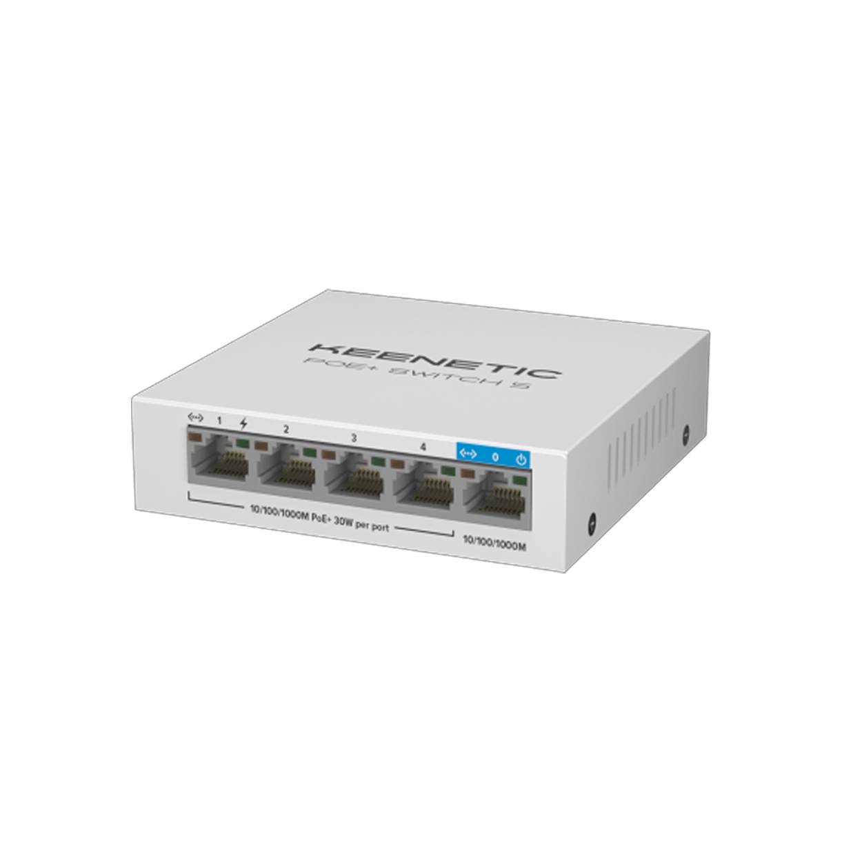 Keenetic Switch 5 (KN-3110) 4 Port Gigabit Ethernet PoE+ (60W) + 1 Port Gigabit Uplink Desktop Switch
