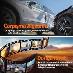 Rexing V1 Lite 2K 1440p Quad HD WiFi Süper Kapasitörlü Araç Kamerası + 32GB SD Kart