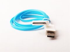 Vcom CU272FS 1 Metre iPhone 4 Ledli Şarj ve Data Kablosu Mavi