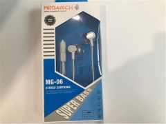 Megatech MG-06 Beyaz Mikrofonlu Kulak İçi Kulaklık