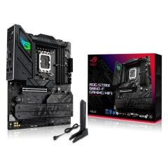 ASUS ROG STRIX B860‑F GAMING WIFI Intel Core Ultra (Series 2) Destekli 4 × DDR5‑9066 MT/s (OC) 4 × M.2 Slot, 1 × PCIe 5.0, 1 × PCIe 4.0, Thunderbolt 4 TYPE‑C, HDMI 2.1, DisplayPort 1.4, 2.5 G LAN, Wi‑Fi 7, BT 5.4 ATX Anakart