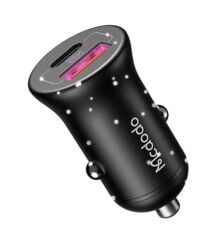 McDodo CC-2680 45W PD Araç Şarj Cihazı 1x USB-A + 1x USB-C Hızlı Şarj Quick Charge Power Delivery Destekli Siyah
