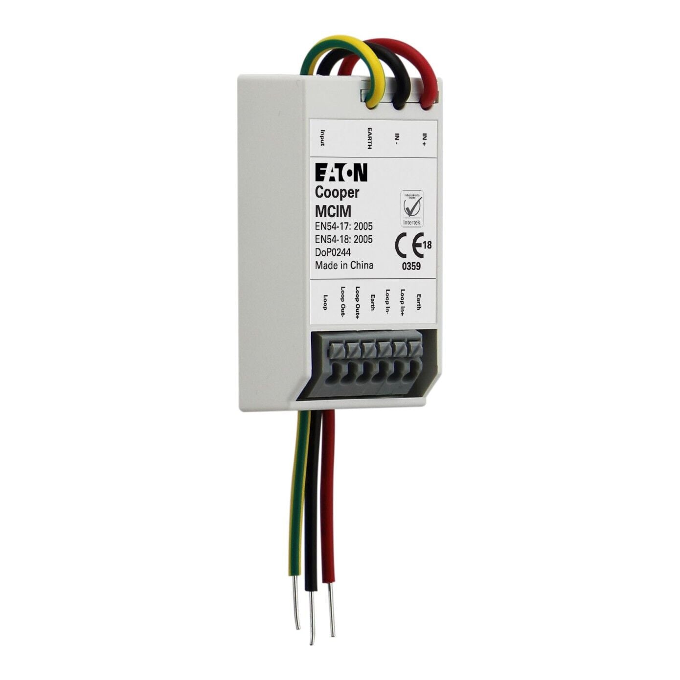 COOPER MCIM Elektronik Adreslenebilir Mini Giriş İzleme Modülü, Dahili Kısa