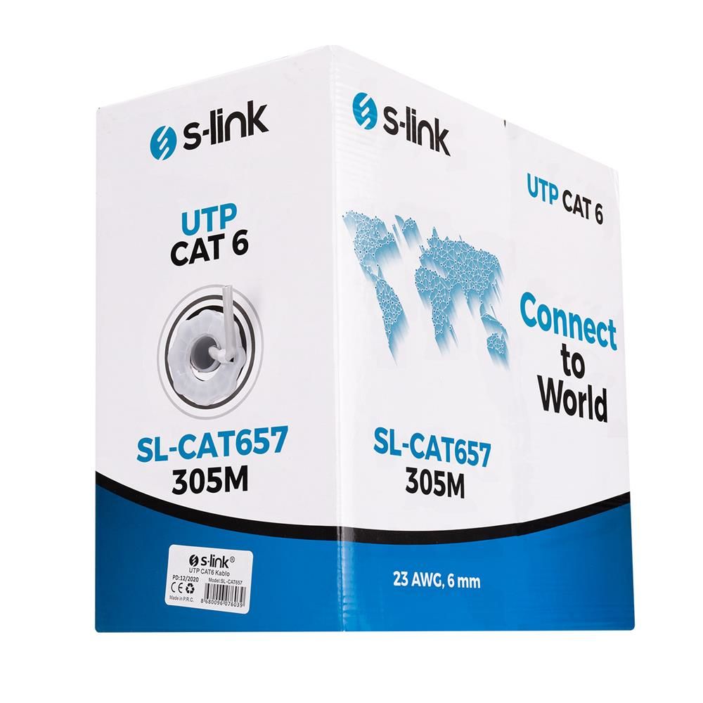 S-link SL-CAT657 305mt 23AWG UTP CAT6 Kablo