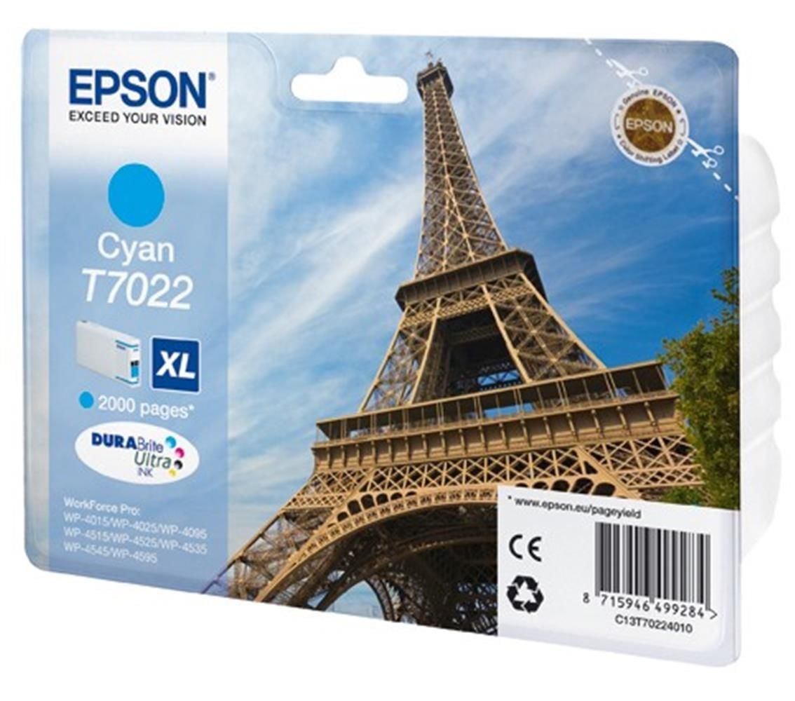 Epson T7022 (T70224010) Cyan High Capacity Mürekkep Kartuşu