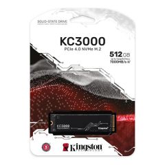Kingston 512GB KC3000 NVMe PCIe 4.0 M.2 SSD SKC3000S-512G (7000MB Okuma - 3900MB Yazma)
