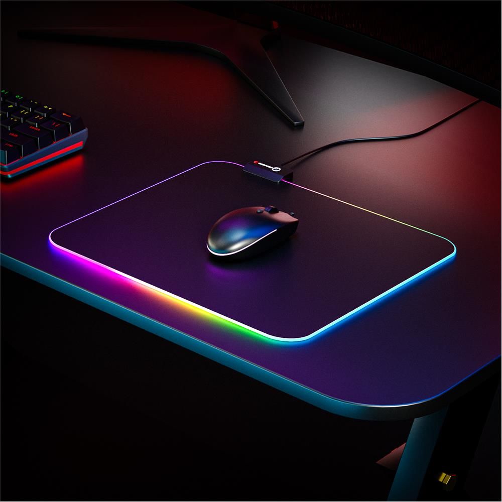 Rampage MP-21 Siyah 252x328x3 mm RGB Ledli Gaming Mouse Pad