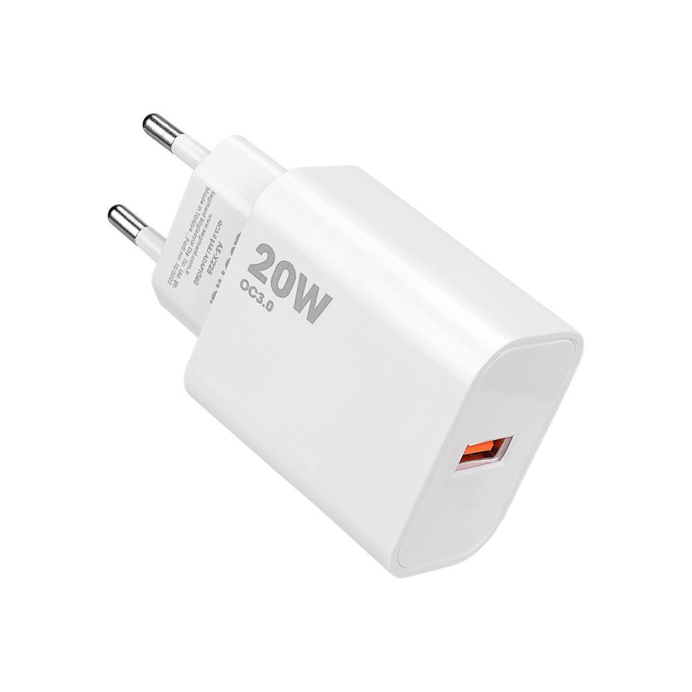 Asonic AS-X225 20W Quick Charge 3.0 USB-A Hızlı Ev Şarj Adaptörü - Beyaz