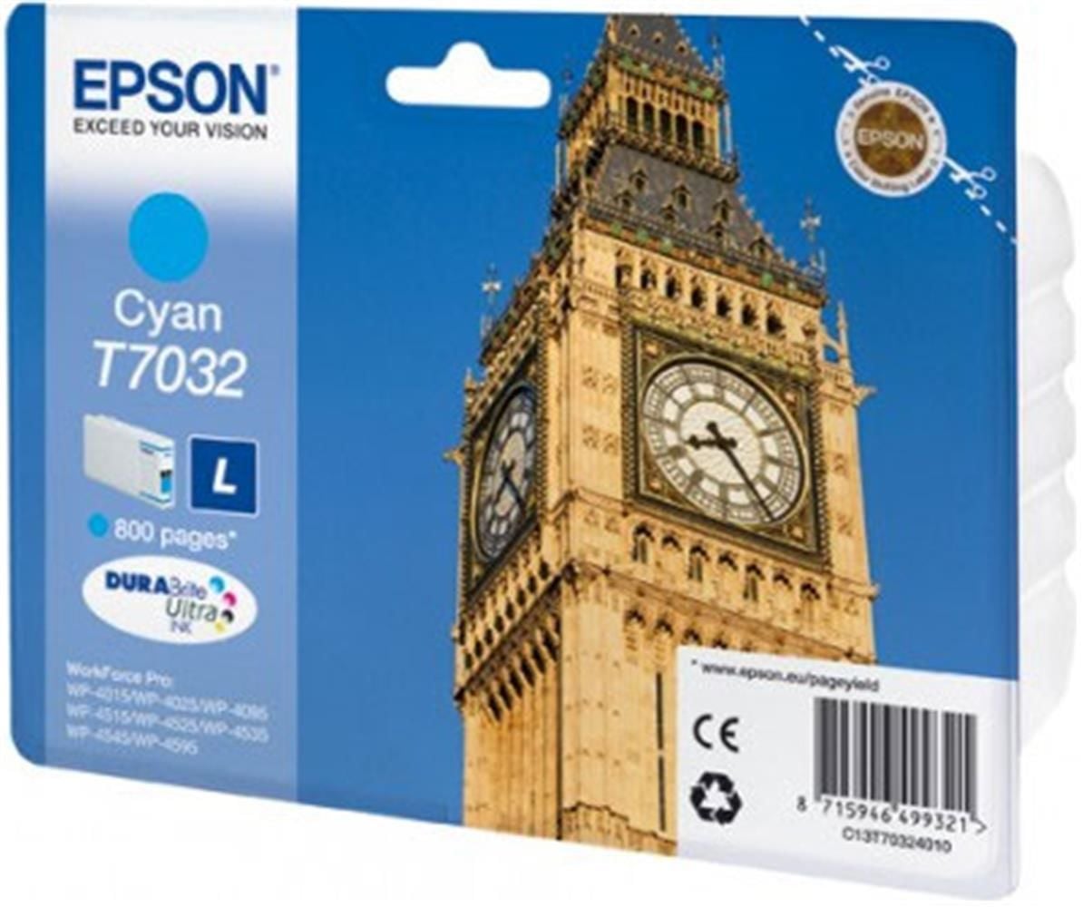 Epson T7032 Cyan (Siyan) Original Ink Cartridge (800 Page) T70324010