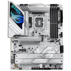 ASUS ROG STRIX Z890‑A GAMING WiFi Intel Z890 LGA 1851 ATX DDR5 9066+ MT/s 4×DIMM Max 192 GB 5×M.2 1×HDMI 1×DisplayPort 2×Thunderbolt 4 USB Type‑C Wi‑Fi 7 2.5G LAN Polymo Lighting AI OC AI Cooling II AI Networking II Beyaz PCB