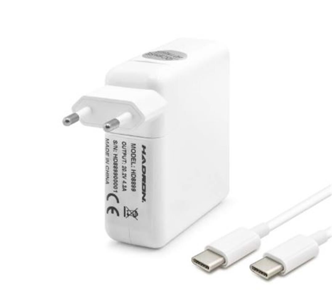 Hadron HD8899 85W 20.2V 4.3A Type-C Beyaz Laptop Şarj Adaptörü