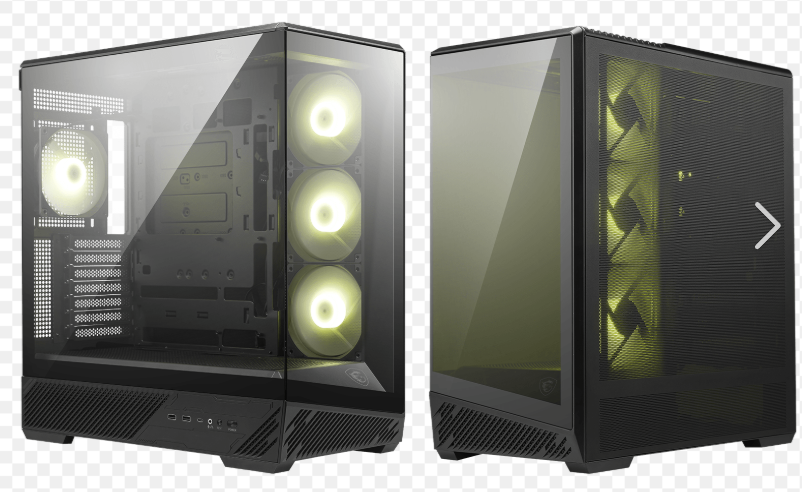 MSI MAG PANO 130R PZ Siyah Temperli Cam 4x120mm ARGB Fanlı ATX Mid-Tower Oyuncu Kasası