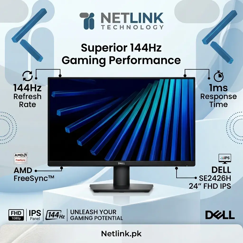 Dell 23.8'' SE2426H 1920x1080 FHD 144Hz 1ms 2xHdmi AMD FreeSync IPS Monitör