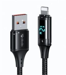 McDodo CA-1060 USB-A to Lightning Dijital Ekranlı 3A Hızlı Şarj ve Data Aktarım Kablosu 1.2 Metre